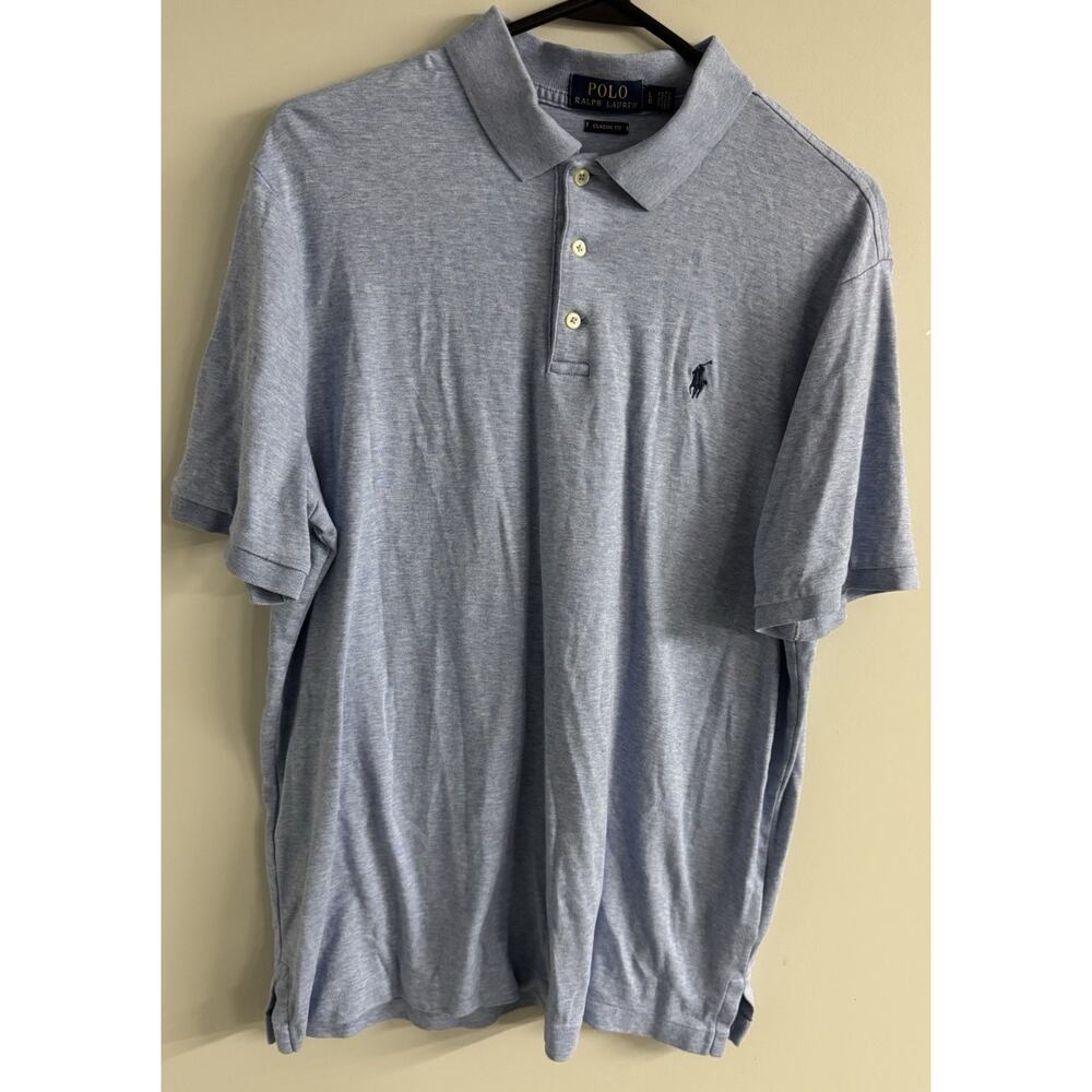 Ralph Lauren Blue Polo Shirt L Classic Preppy